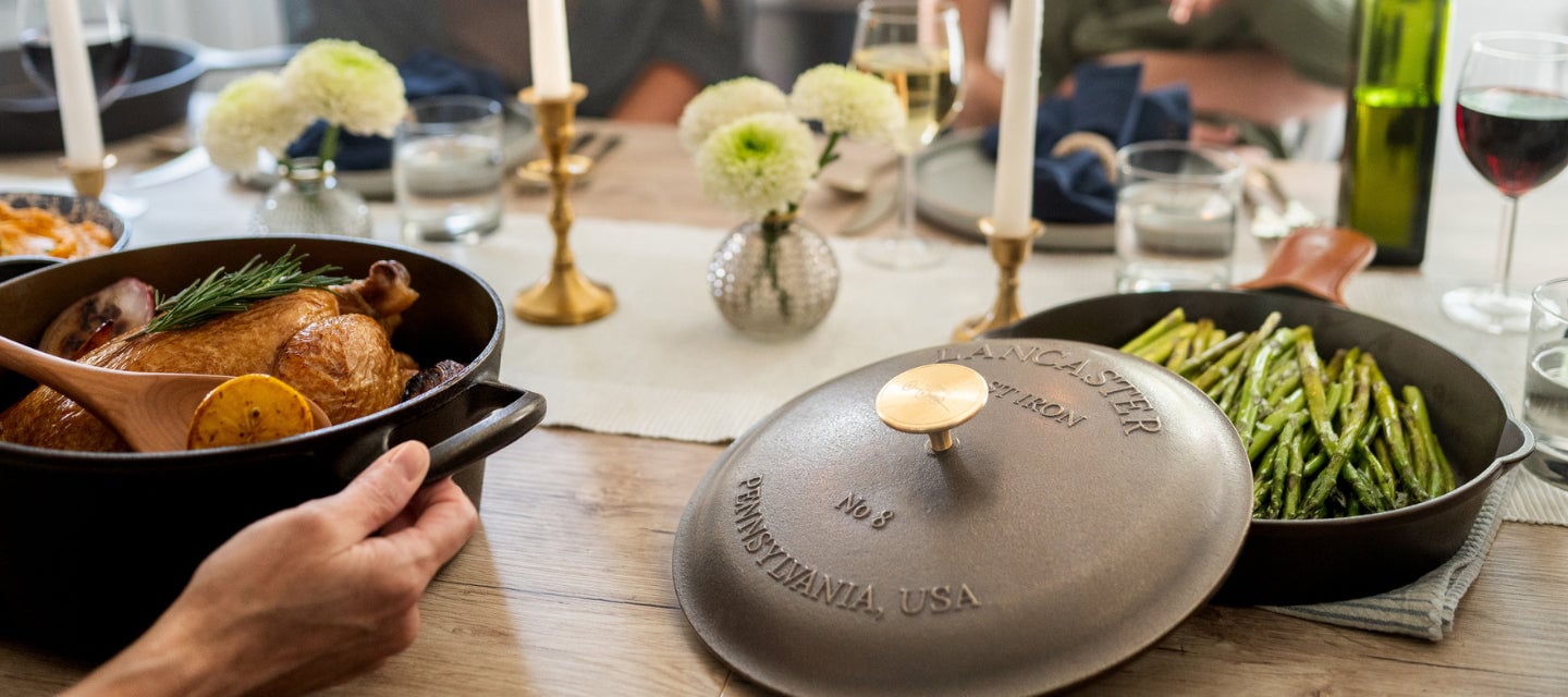 Lancaster Cast Iron cookware hero